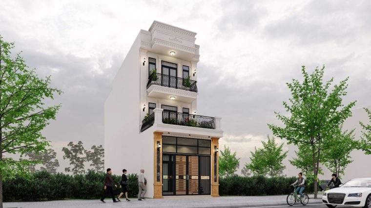 Khám phá mẫu nhà phố tân cổ điển của gia đình anh Công – Thôn Xa Mạc – Yên Lãng – Thành Phố Hà Nội