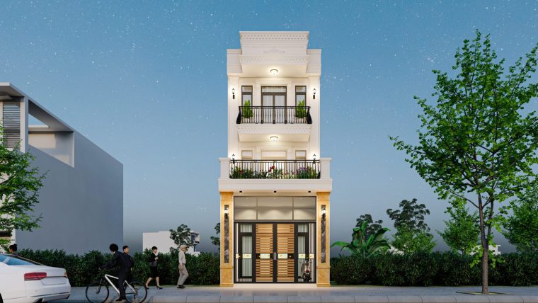 Khám phá mẫu nhà phố tân cổ điển của gia đình anh Công – Thôn Xa Mạc – Yên Lãng – Thành Phố Hà Nội