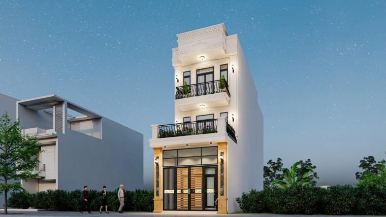 Khám phá mẫu nhà phố tân cổ điển của gia đình anh Công – Thôn Xa Mạc – Yên Lãng – Thành Phố Hà Nội