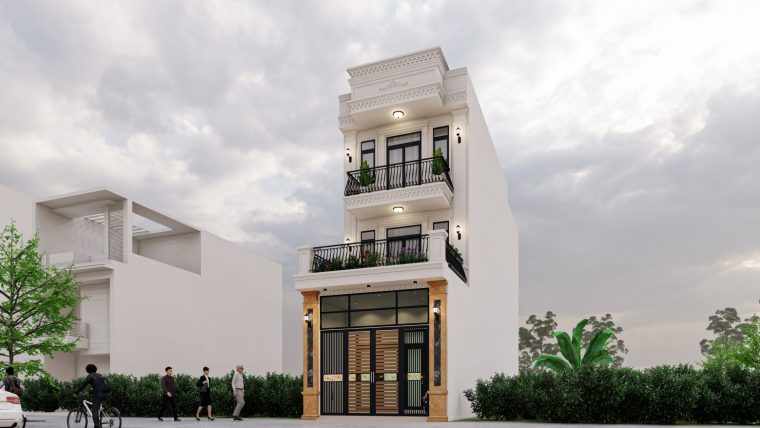 Khám phá mẫu nhà phố tân cổ điển của gia đình anh Công – Thôn Xa Mạc – Yên Lãng – Thành Phố Hà Nội