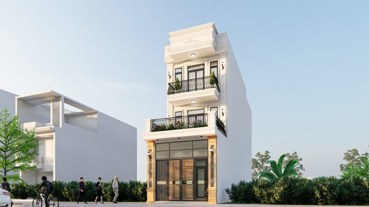 Khám phá mẫu nhà phố tân cổ điển của gia đình anh Công – Thôn Xa Mạc – Yên Lãng – Thành Phố Hà Nội