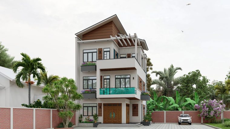 Khám phá mẫu nhà phố hiện đại của gia đình anh Sỹ – Thôn Yên Nội – Xã Yên Lãng – TP Hà Nội