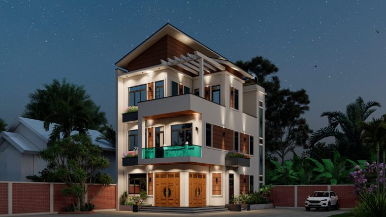 Khám phá mẫu nhà phố hiện đại của gia đình anh Sỹ – Thôn Yên Nội – Xã Yên Lãng – TP Hà Nội