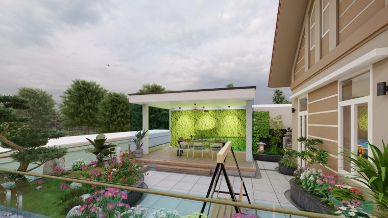 Khám phá mẫu nhà mái Thái tuyệt đỉnh của gia đình anh Kiên chị Hằng – Thôn 1 Thạch Đà – Yên Lãng – Thành Phố Hà Nội